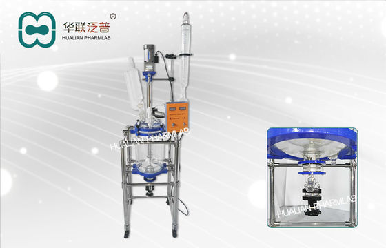 Beklede het Glasreactor in fine Chemische Biopharmaceutical van 10L 50L 100L/Beklede Glasreactor