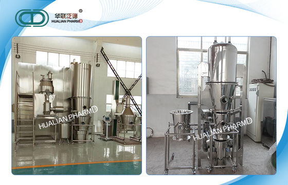 Roestvrij staal Farmaceutische Vloeibaar gemaakte Machines/Koken - bedgranulator/fluidizer droger